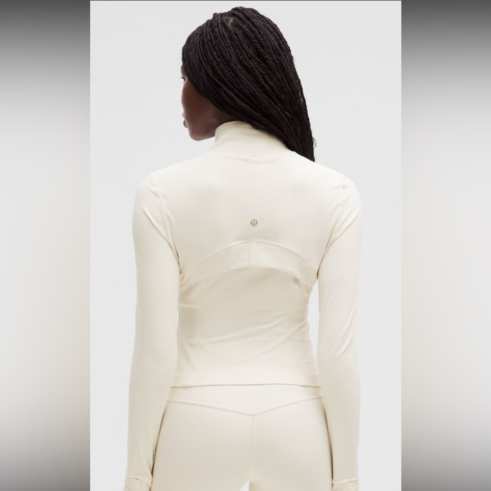 lululemon athletica Light Ivory Cropped Define Jacket with gold hardware
